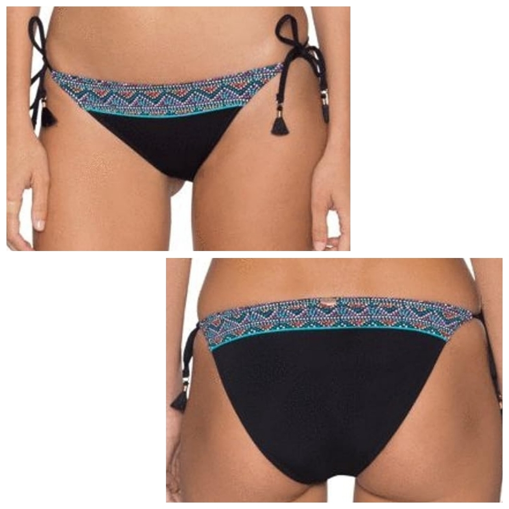 Sunsets Zanzibar Tie Side Bikini Bottoms, Size L